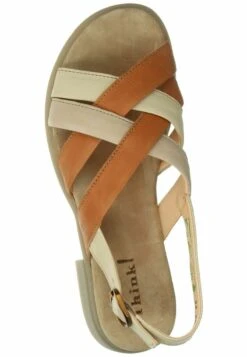 Think! Riemensandalette - Creme Kombi -Bequeme Schuhe fd24a322cf9040c9a0e3afdb3289d12b